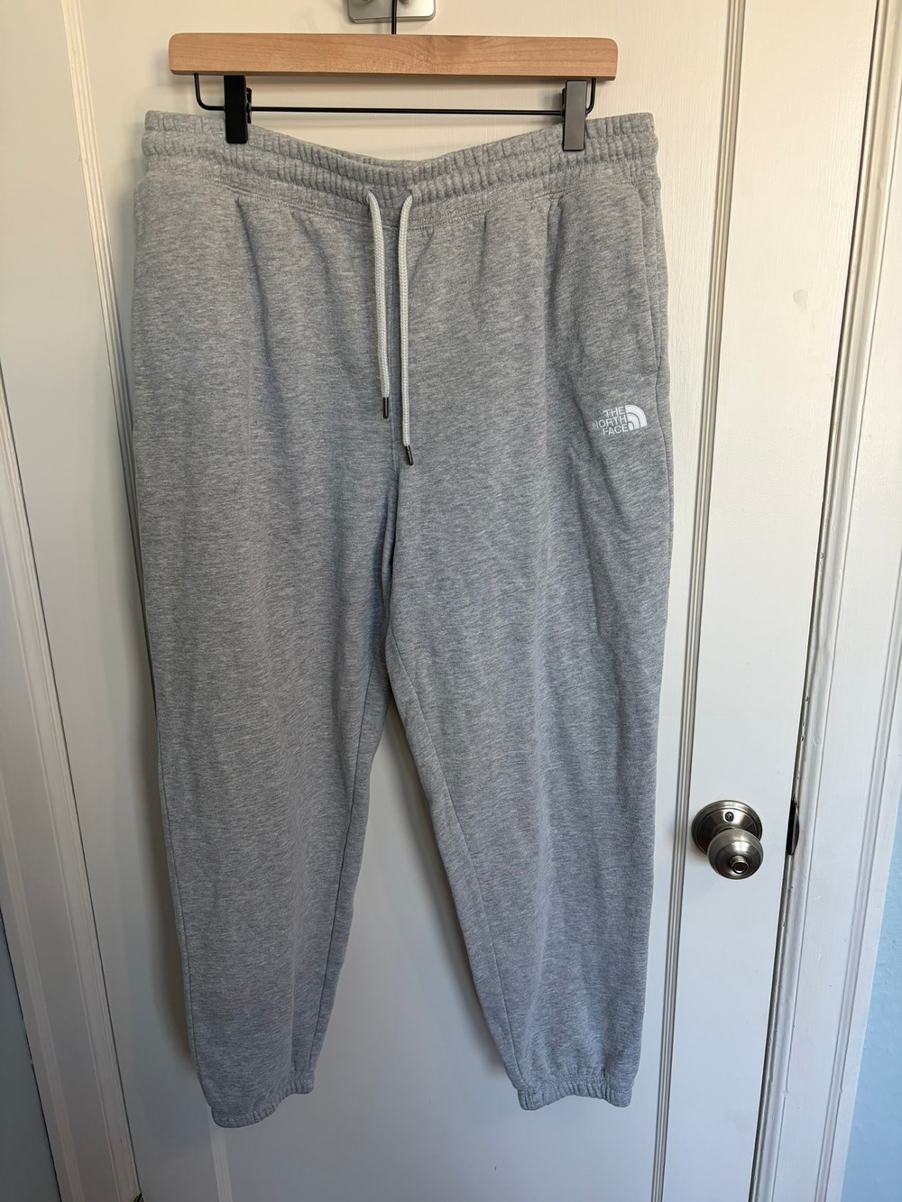 The North Face Half Dome Fleece Sweatpants Womens L Heather Gray Jogger NF0A7UPL